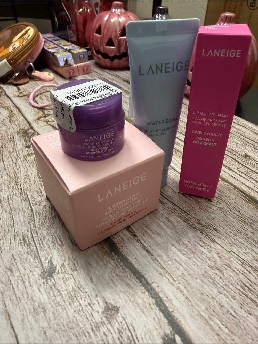 LANEIGE Skincare Trio in Pink, Purple & Blue